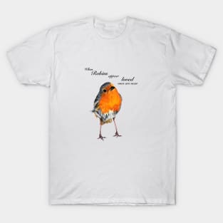 Robin Redbreast - When Robins appear loved ones are near - sympathy - condolence - in loving memory T-Shirt